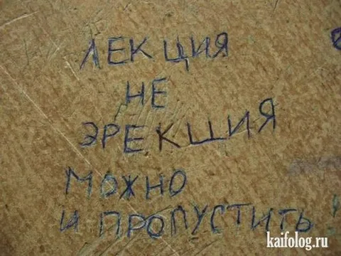 Лекция не эрекция