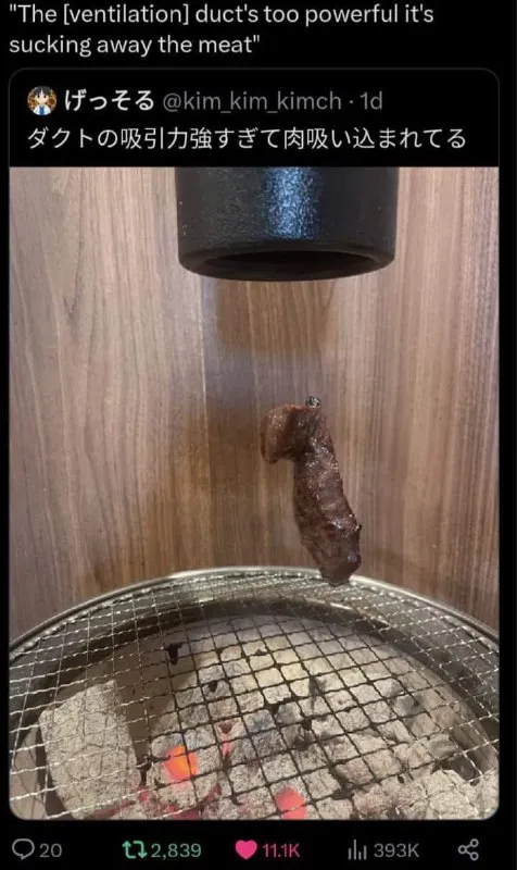 Ventilation Duct Steals the Meat