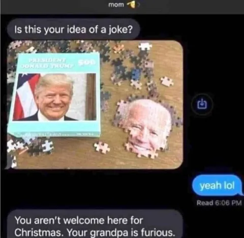 Trump Biden Puzzle Joke