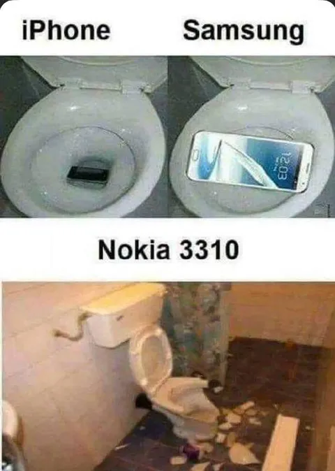 Nokia 3310 survives the toilet