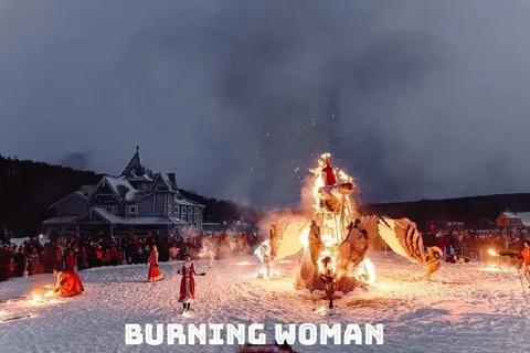 Burnting Woman in the Snow
