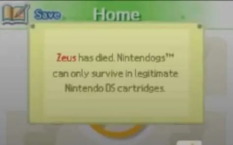Zeus Has Died Nintendogs Survive