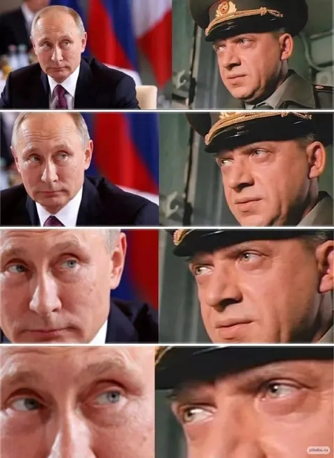 Путин и капитан переглядываются