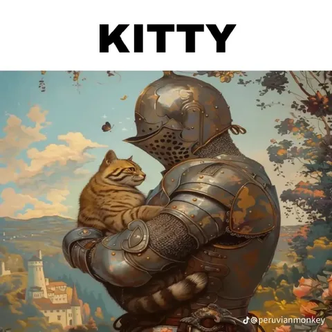 Knight Holding Kitty