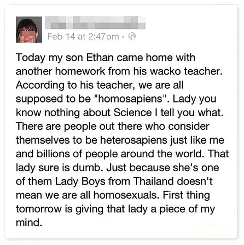 The Heterosapien Homework Rant
