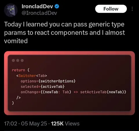 Generic Types in React Components