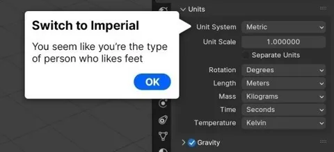 Switch to Imperial Feet Joke