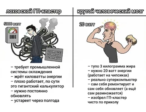 Лоховской ПК-кластер и человеческий мозг