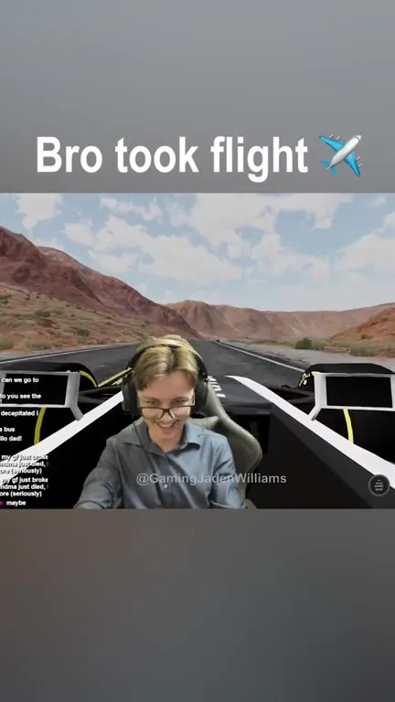 Bro Took Flight in the Race Car