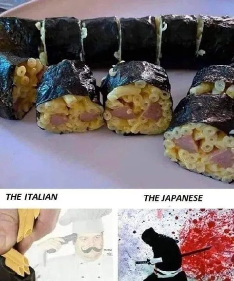 Italian Japanese Pasta Sushi