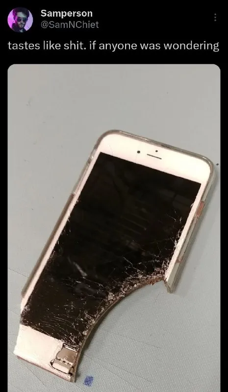Broken Phone Tastes Terrible