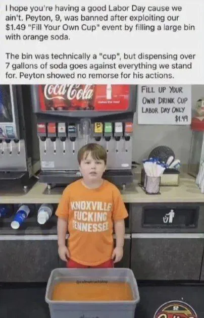 Labor Day Soda Bin