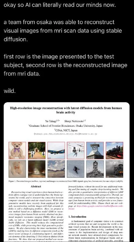 AI Reconstructs Images From Brain Scans