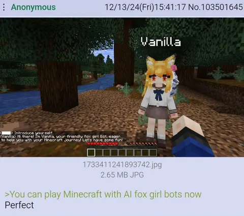 Minecraft AI Fox Girl Bot