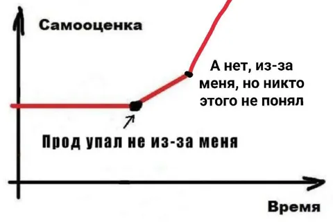 Самооценка после падения акций