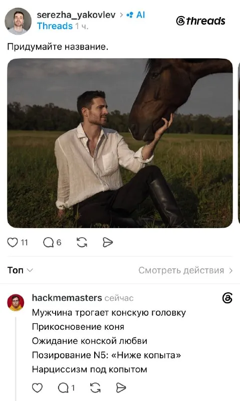 Конская любовь и прикосновение