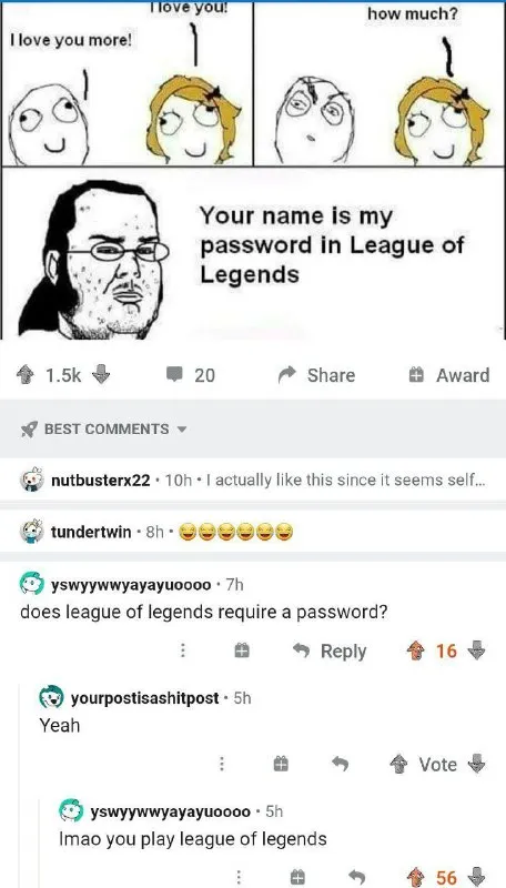 League of Legends Password