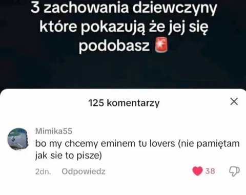 Trzy zachowania dziewczyny