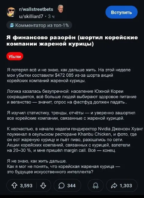 Шортил корейскую жареную курицу