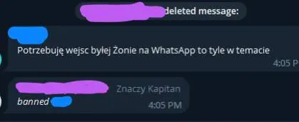 Potrzebuję wejść byłej żonie na WhatsApp