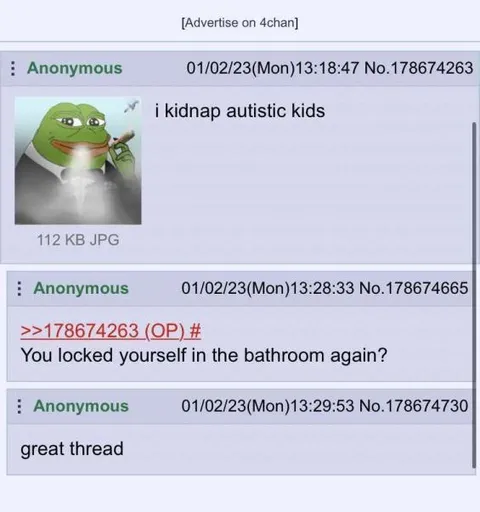 Pepe's Bath­room Kidnapping Thread
