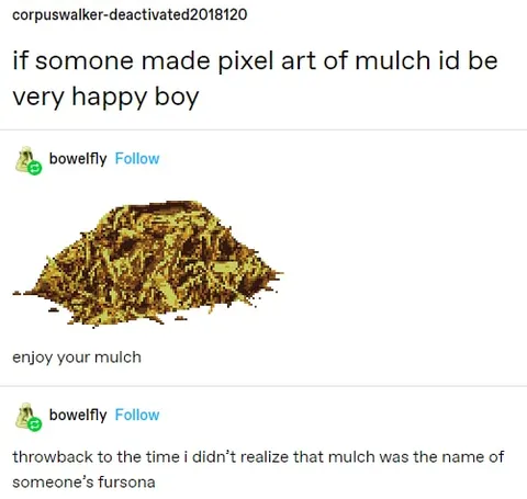 Pixel Art Mulch Makes Me Happy