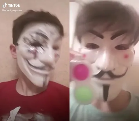 Two Guy Fawkes Masks Vibing