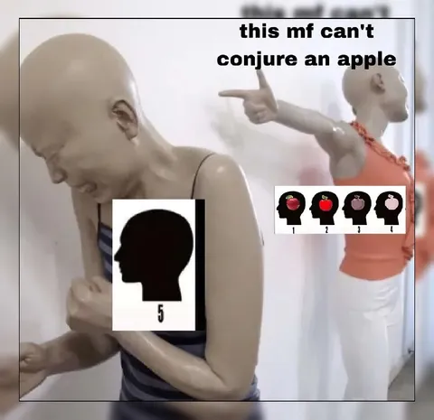 this mf can't conjure an apple