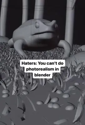 Photorealism Blender Frog Reveal