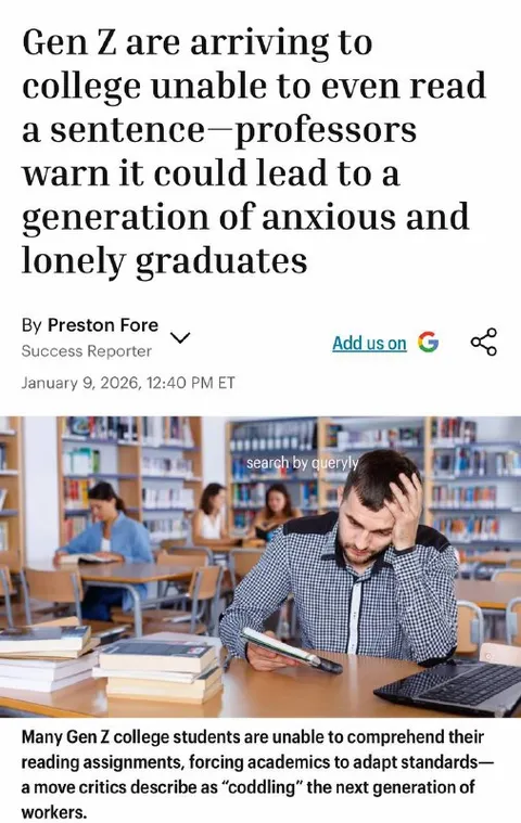 Gen Z Unable to Read