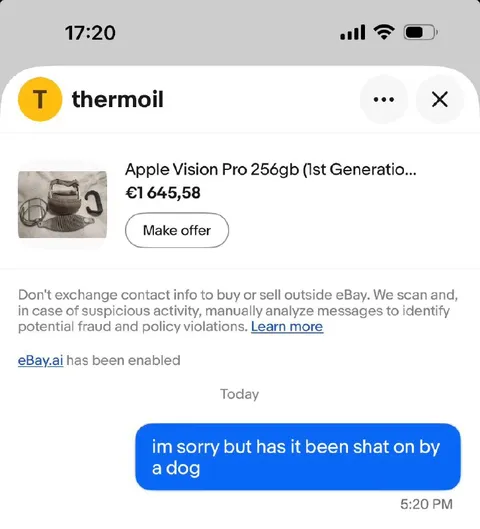 Apple Vision Pro Dog Damage