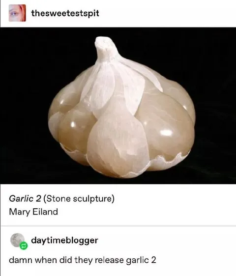 Garlic 2 Stone Sculpture