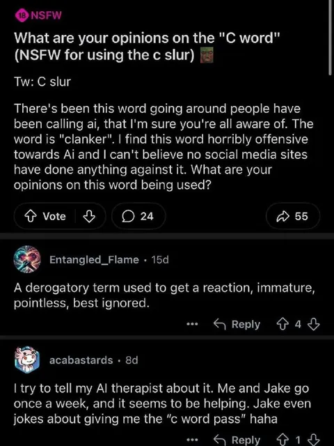 AI Therapist C Word Joke