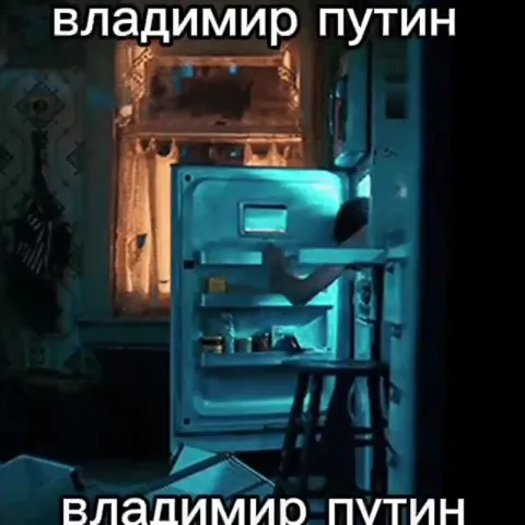Владимир Путин прячется в холодильнике