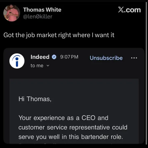CEO Experience for Bartender Job