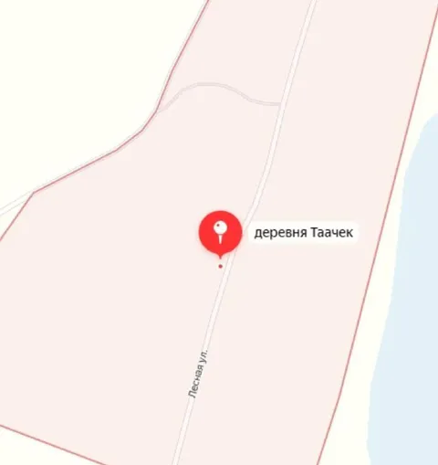 Деревня Таачек на карте
