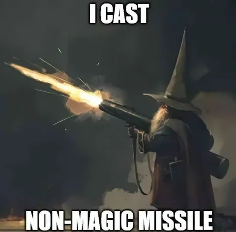 Wizard Casts Non-Magic Missile