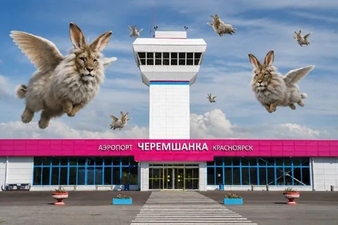 Летающие зайцы в аэропорту