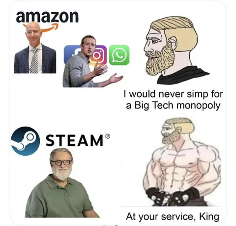 Big Tech Versus Steam Chad