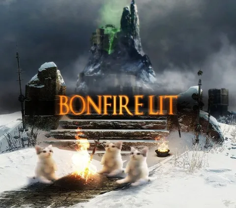 Bonfire Lit Kittens
