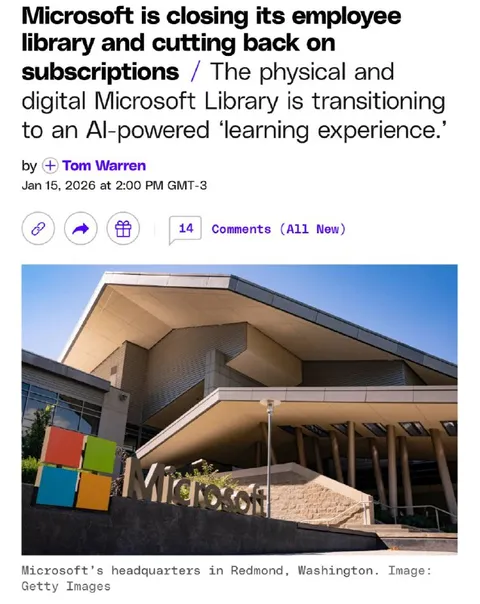Microsoft Closes Its Library