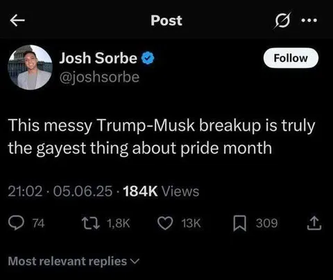 Trump-Musk Pride Month Breakup