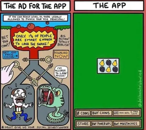 The Ad for the App vs The App