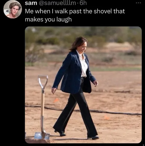 Walking Past the Funny Shovel