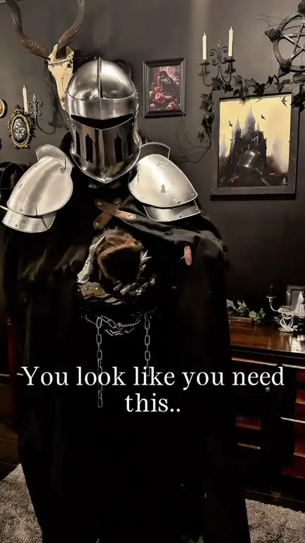 Knight Reveals His Armored Cat