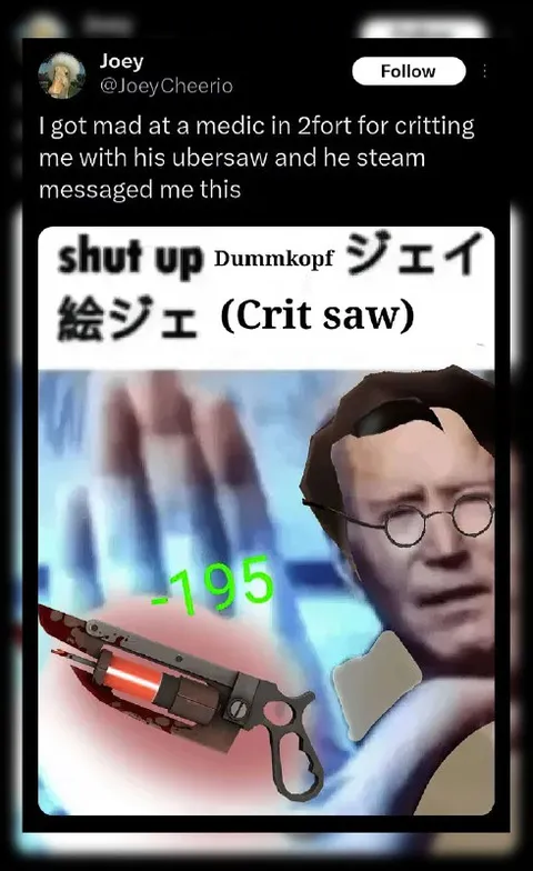 Medic Crit Saw Reply