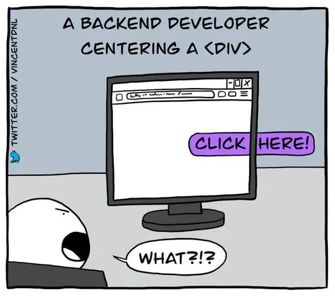 Backend Developer Centers a Div