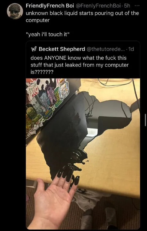 Touching Mysterious Computer Liquid