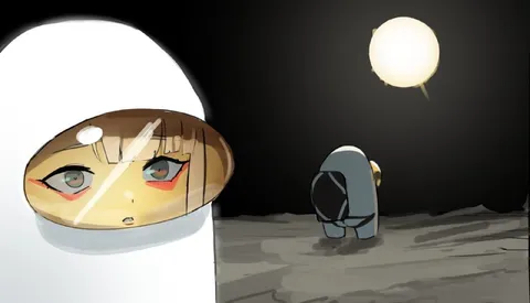 Одинокий космонавт в темноте