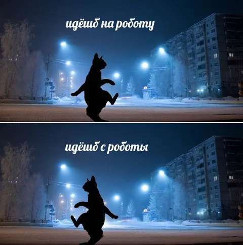 Идёшь на работу и с работы